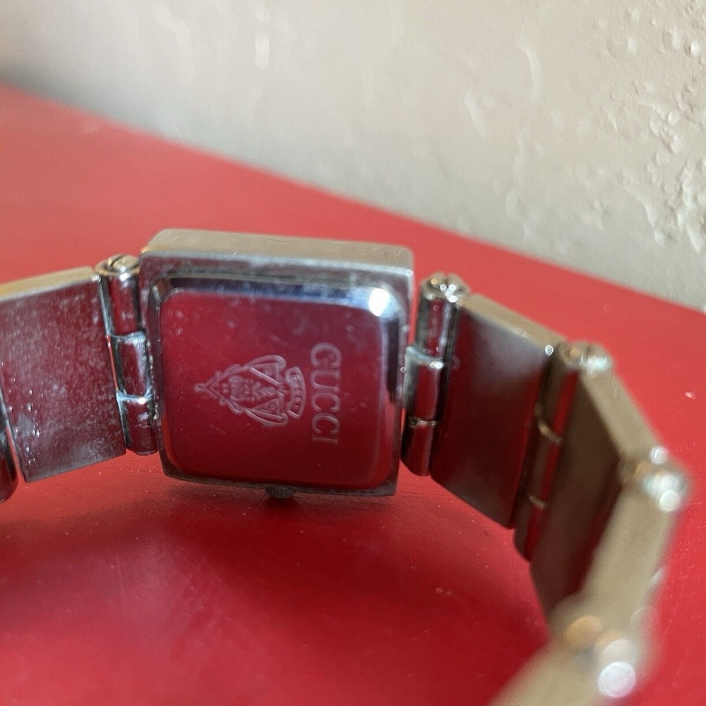 Gucci 600 Series Watch Women Black Dial Swiss Made Square‎ Vintage No Box WORKS - Picture 8 of 13